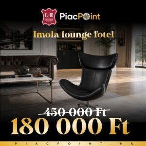Modern Fekete Lounge Fotel Prémium Olasz Műbőrrel – IMOLA